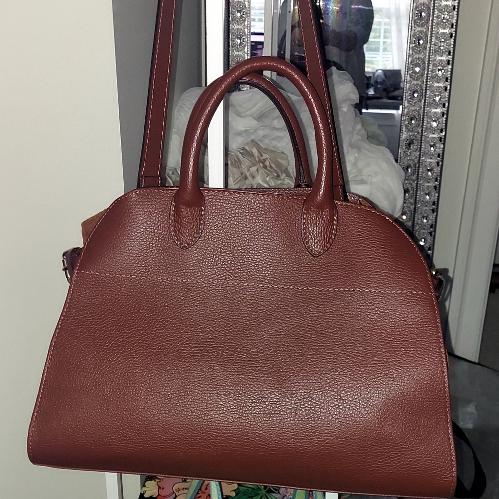 🏷Anna PAOLA Italian Leather And Suede Elegant Handbag NWOT - Picture 7 of 10